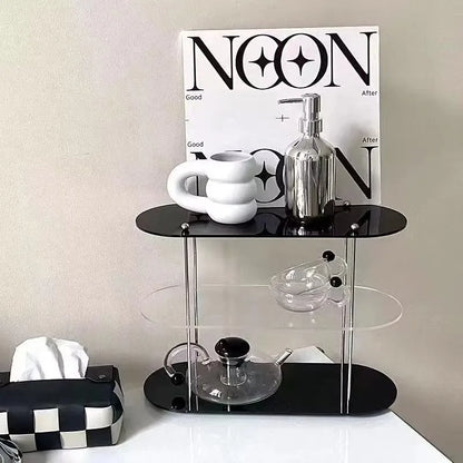 Ins Style Acrylic Storage Rack Desktop Organizer Perfume Jewelry and Cups Display Stand 3 Layers Removable Decorative Shelf