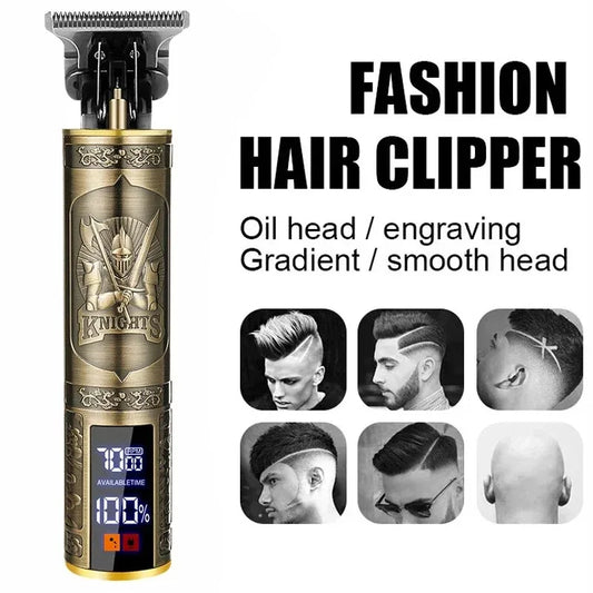 Vintage USB Fast Charging Cordless Hair Clipper Trimmer Professional Barber Electric Shaver Portable Hair Cutting Machine