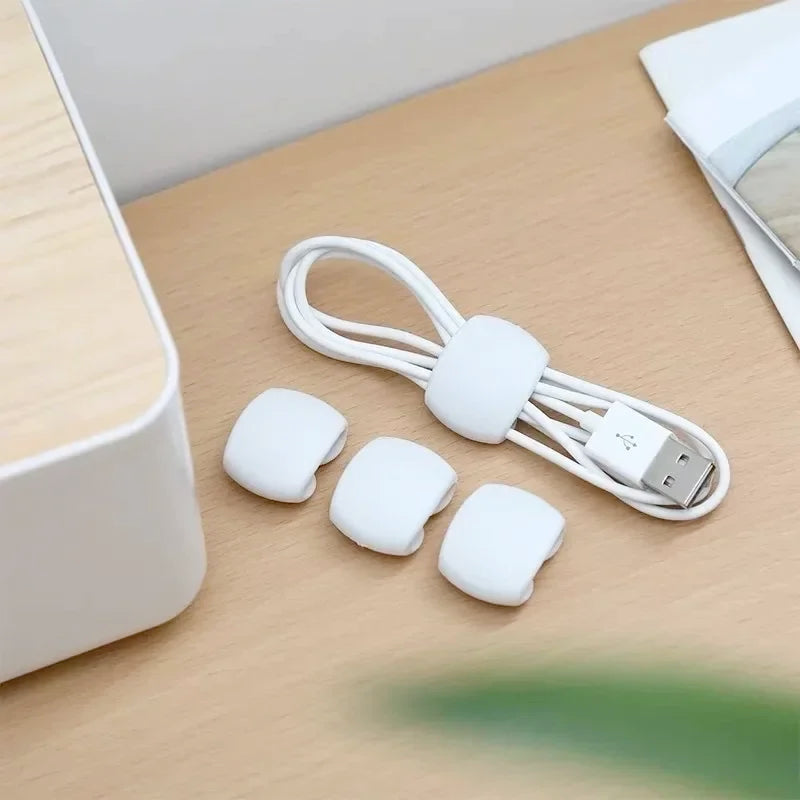 5/10/15/20PCS Cable Management Clips Adhesive Charging Wire Holders for Desk/Car/Travel (Anti-Tangle Design)
