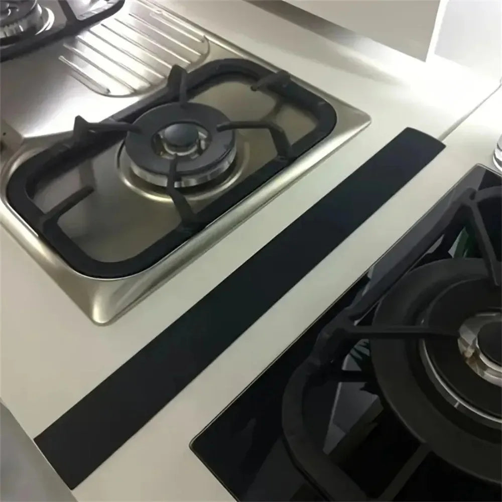 Silicone Gap Strip, Kitchen Gas Stove Sealing Strip, Kitchen Anti-Oil Anti-Stain Strip, Silicone Seal Insert Strip