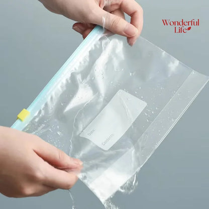 10/45Pcs Reusable Storage Bags with Zipper Lock Food Grade Transparent Perfect for Kitchen Organization and Pantry