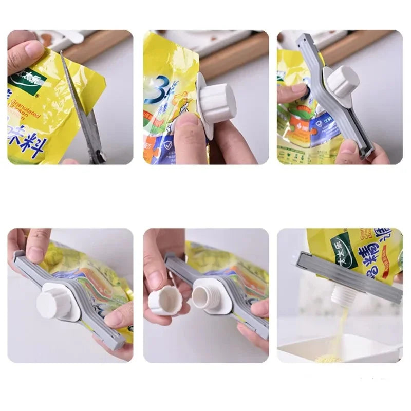 Reusable Sealing Clips for Food Bags Secure Screw Cap Design for Milk Powder, Salt, Spices & Snacks