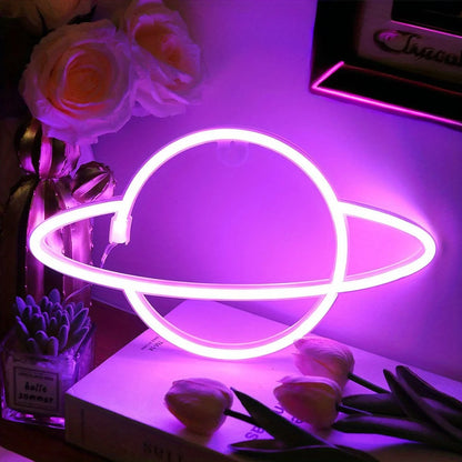 1pc Lightning Neon Light, Creative LED Sign Wall Light USB/Battery Night Light for Home Bedroom Party Christmas Decor Kid Gift