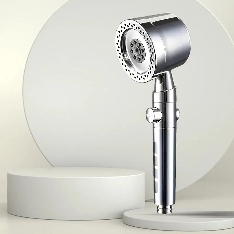 High Pressure Handheld Shower Head with One Button Stop Feature Water Saving Bathroom Accessory Set for Efficient Water Usage