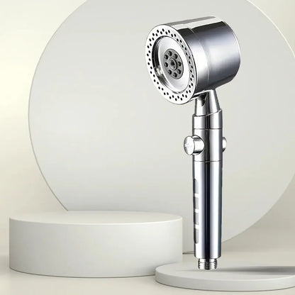 High Pressure Handheld Shower Head with One Button Stop Feature Water Saving Bathroom Accessory Set for Efficient Water Usage