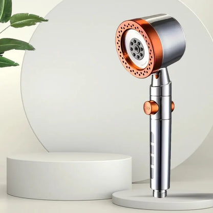 High Pressure Handheld Shower Head with One Button Stop Feature Water Saving Bathroom Accessory Set for Efficient Water Usage