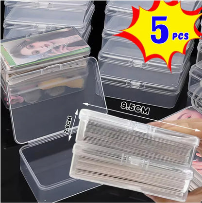 3/5/10Pcs Plastic Boxes Playing Cards Container Storage Case Packing Poker Game Card Box Board Games Card Organizer