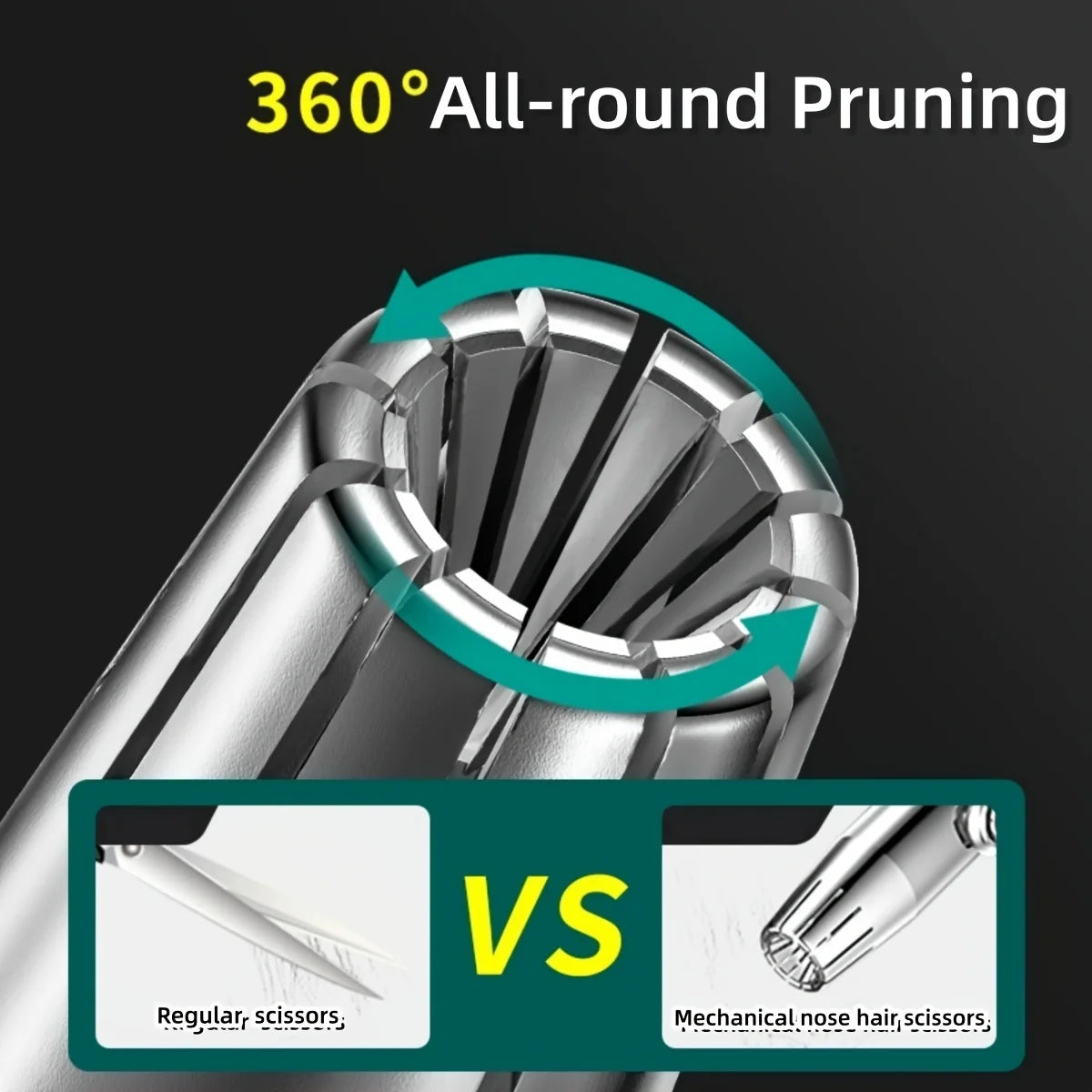 Washable Portable Ear Hair Trimmer Cleaning Without Rusting Painless Nose Hair Trimming Men'S Portable Electric Shaver Low Noise