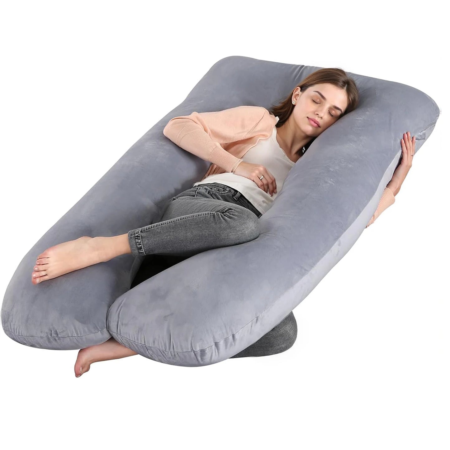 Pregnancy Pillows for Sleeping, G Shaped Full Body Maternity Pillow with Removable Cover - Support for Belly for Pregnant Women