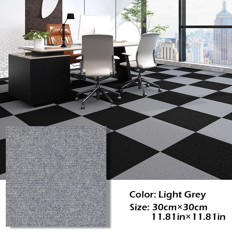 30X30cm Self-adhesive Anti Slip Splicing Block Floor Mute Rug Bedroom Mat Carpet Water Absorption and Anti Slip Living Room Home