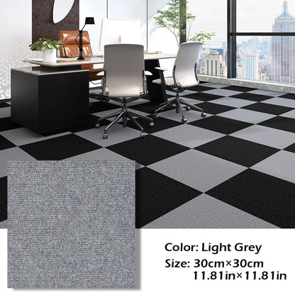 30X30cm Self-adhesive Anti Slip Splicing Block Floor Mute Rug Bedroom Mat Carpet Water Absorption and Anti Slip Living Room Home