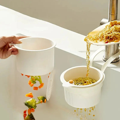 Creative Sink Hanging Strainer Basket Openable Bottom Cover Detachable Kitchen Garbage Filter Multifunctional Quickly Drain