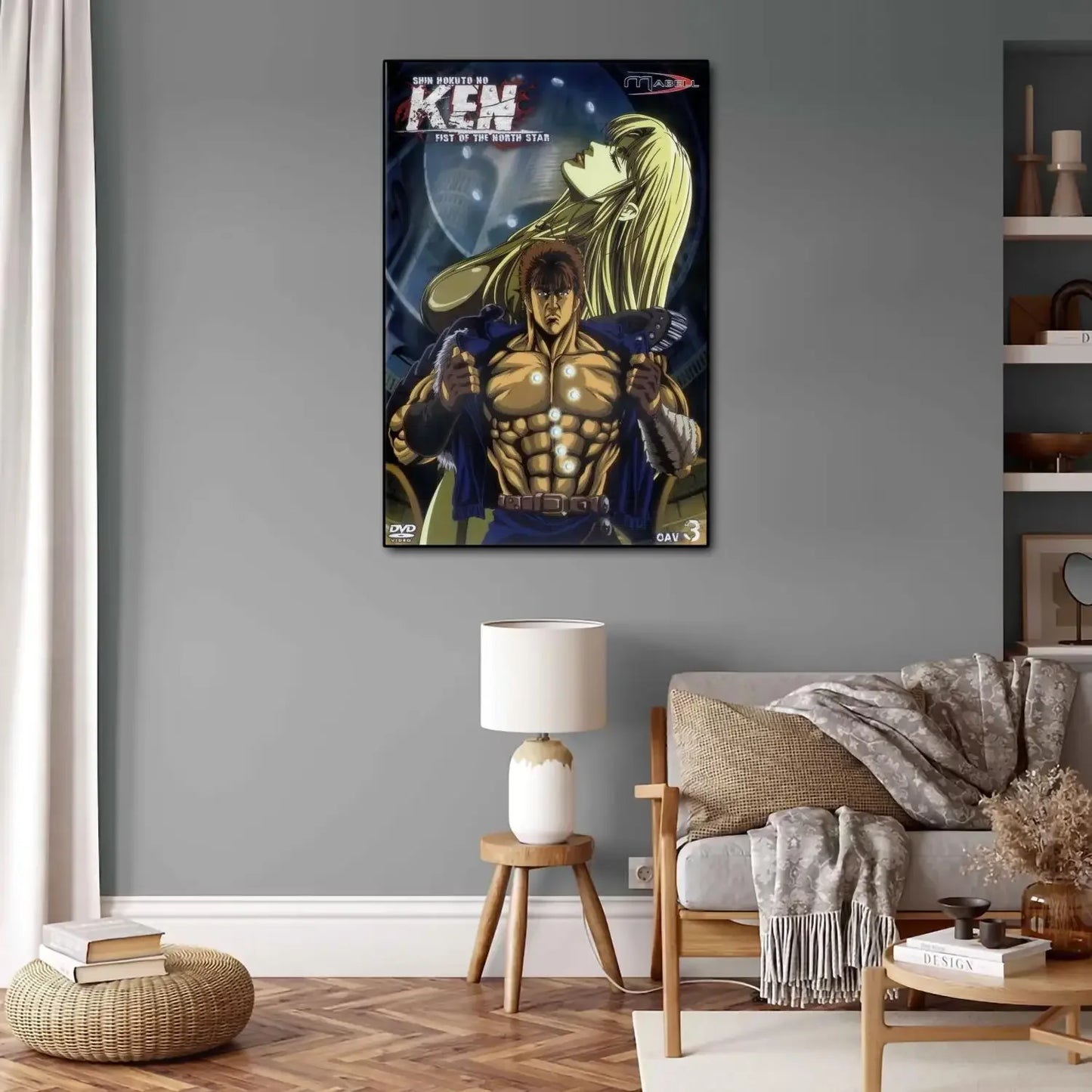 Hokuto No Ken Anime Video Game Canvas Painting Art Poster and Wall Art Picture Print Modern Family Bedroom Home Decor Posters