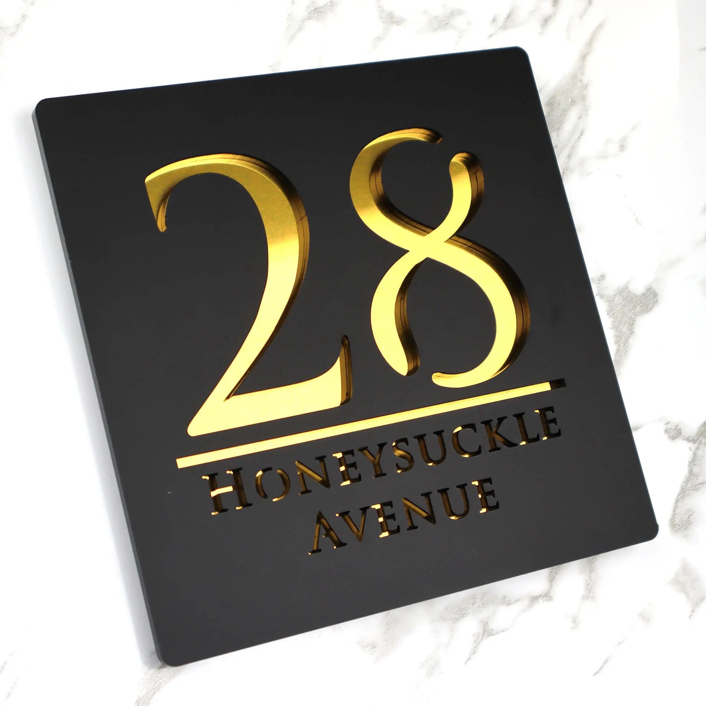 Personalized Custom Acrylic Modern House Numbers Sign Door Address Street 3D Letter Number Plaques Outdoor Name Home Decor Plate