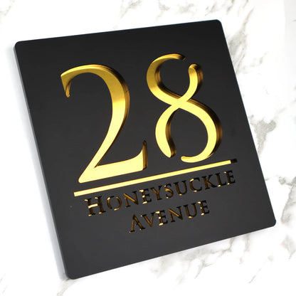 Personalized Custom Acrylic Modern House Numbers Sign Door Address Street 3D Letter Number Plaques Outdoor Name Home Decor Plate