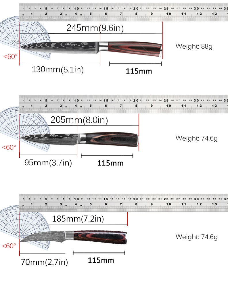 Professional Kitchen Knives Stainless Steel Knife Fruit Peeling Meat Cleaver Knife Boning Knife Paring Cooking Knives