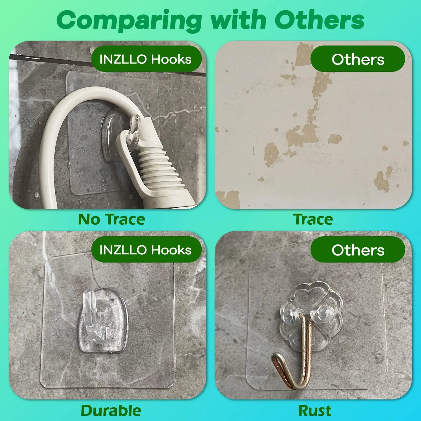 Adhesive Plastic Clear Utility Hooks Transparent Hook for The Drill-Free Wall Waterproof Key Wall Hooks