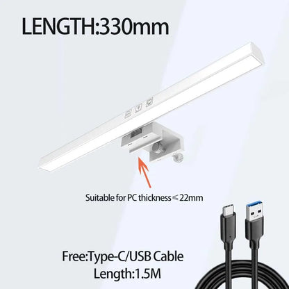 LED Monitor Light Bar Dimmable Night Light with 3 Colors Desk Lamp Learning Office Reading Eye Protection Screen Hanging Light