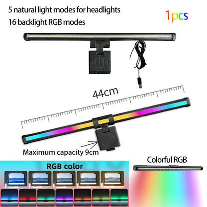 RGB Displays Monitor Light Bar Strip Eye Care Lighting Work Game Learning Reading Dimming Table Light Strip RGB Atmosphere Lamp
