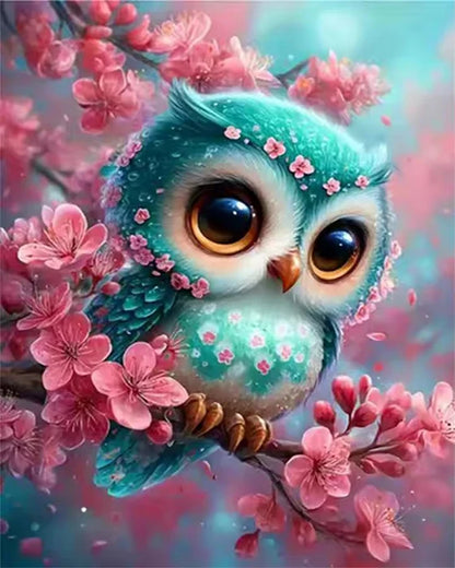 HUACAN Owl Animal Painting By Numbers On Canvas Flower Coloring On Canvas By Adult Pictures Drawing Art Kits Home Decor Gift