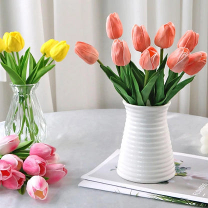10/30PCS Artificial Flowers Real Touch Tulip Scrapbooking Vase Home Decor Wedding Garden Rose Arch Garland Mother's Day Bouquets