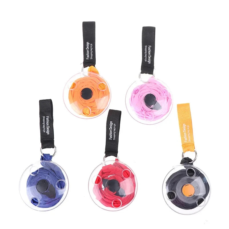 Multifunctional Eco Reusable Super Small Storage Bag Portable Folding Telescopic Disc Supermarket Shopping Pouch