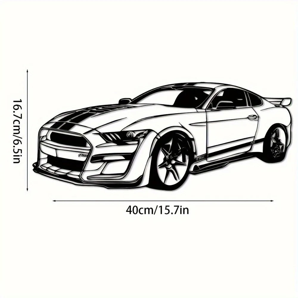 HelloYoung Metal Racing Car Wall Art Durable Sports Decor for Kids Room