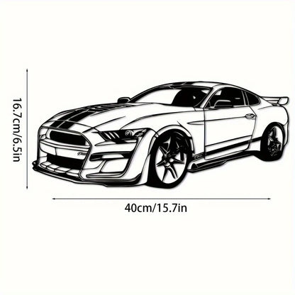 HelloYoung Metal Racing Car Wall Art Durable Sports Decor for Kids Room