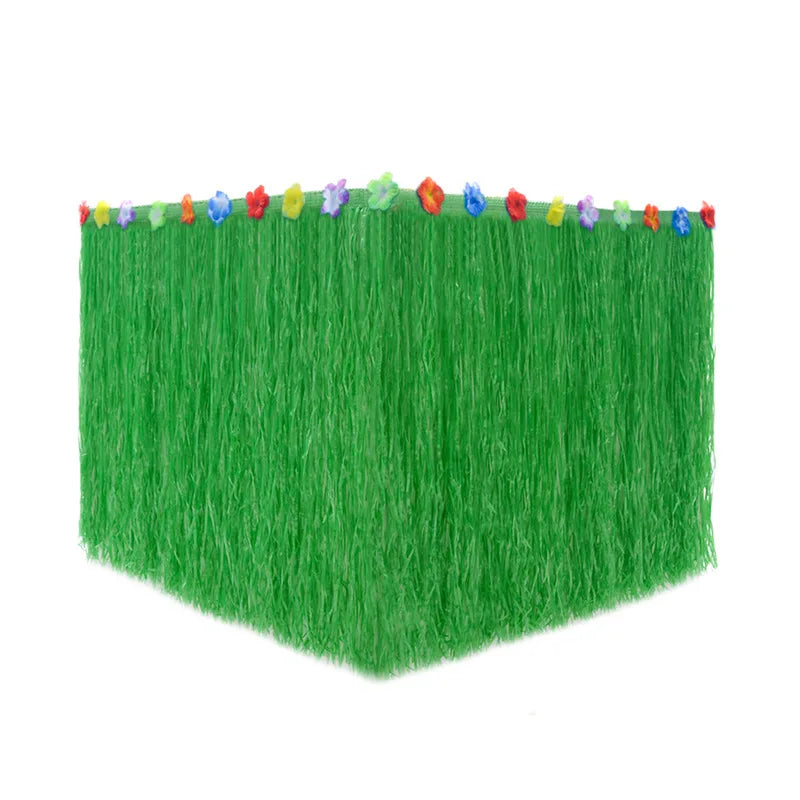Vibrant Tropical Hawaiian Table Skirt, Easy-Hang & Reusable Decor for Party, Luau & Outdoor Events -  Summer Party Decor