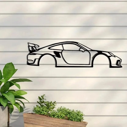 HelloYoung Metal Racing Car Wall Art Durable Sports Decor for Kids Room