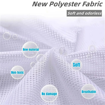 1PC Drawstring Laundry Bag Large Capacity 4 Size Fine Mesh Coarse Mesh Wash Bag For Clothes Jeans Blankets Durable Washing Net