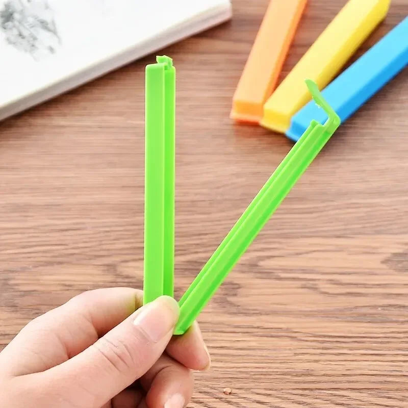 10PCS Colorful Food Clips Snack Bags Sealing Clamps Wear-resistant Sealer Fresh Bread Condiments Storing Clamp Kitchenware