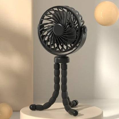 1 PCS Multi-functional Stroller Handheld Mini Fan Portable USB Charging Octopus Stand Variable Styling outdoors Folding Fan