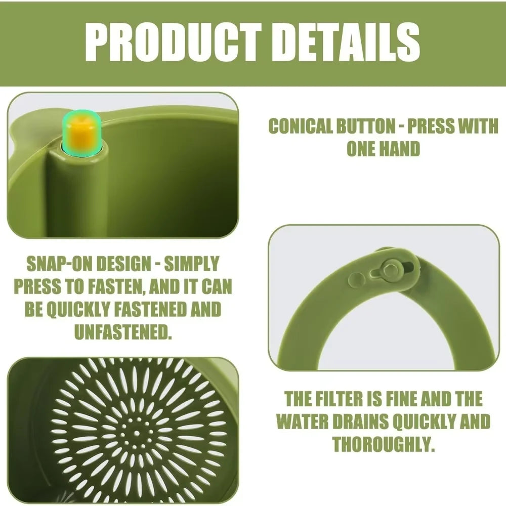 Creative Sink Hanging Strainer Basket Openable Bottom Cover Detachable Kitchen Garbage Filter Multifunctional Quickly Drain