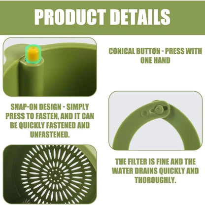 Creative Sink Hanging Strainer Basket Openable Bottom Cover Detachable Kitchen Garbage Filter Multifunctional Quickly Drain