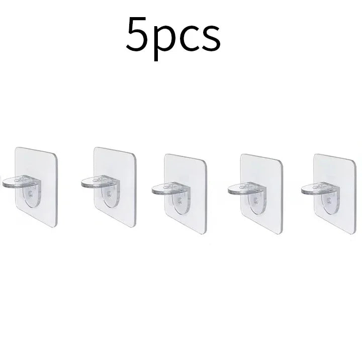 Shelf Support Sticky Nail Self-adhesive Wardrobe Shelf Support Clip Wall Hanging Rack Partition Punch-free Hook Strong Bracket