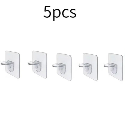 Shelf Support Sticky Nail Self-adhesive Wardrobe Shelf Support Clip Wall Hanging Rack Partition Punch-free Hook Strong Bracket