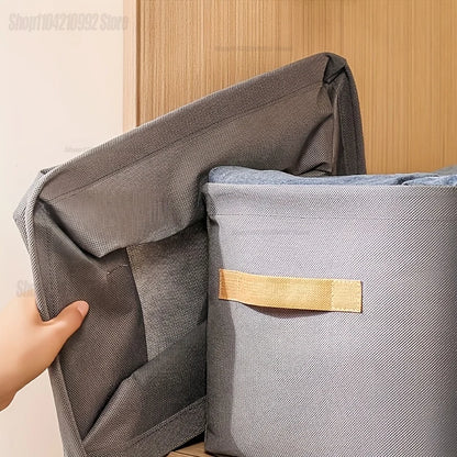 Clothing Storage Box,Fabric Storage Basket,Storage Box,Dormitory Household Wardrobe Storage Box for Home Dorm and Spaces