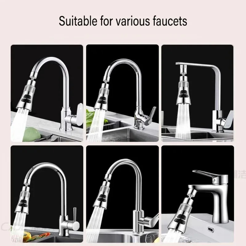 360° Universal Kitchen Faucet Extender With Filter Function Aerator Splash Filter Washbasin Faucet Bubbler Nozzle Aerator