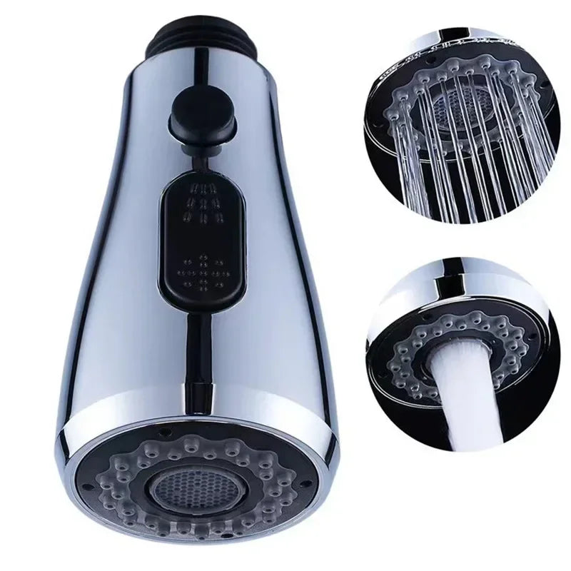Kitchen Pull Out Faucet Sprayer Nozzle Sprayer ABS Durable Water Saving Shower Spray Head Bathroom Basin Sink Tap Replacement