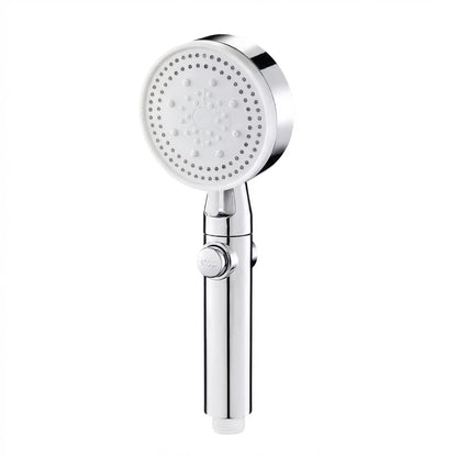 Adjustable High Pressure Shower Head with 5 Modes Water Saving One-Key Stop Spray Nozzle - Bathroom Shower Accessories with Hose