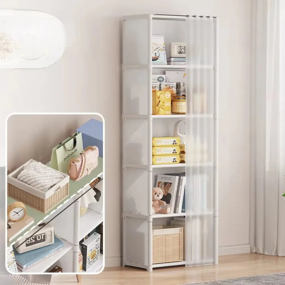 Simple Wardrobe Simple Cloth Wardrobe High-capacity Multipurpose Storage Rack Strong Load-bearing Capacity Dustproof Bookshelf