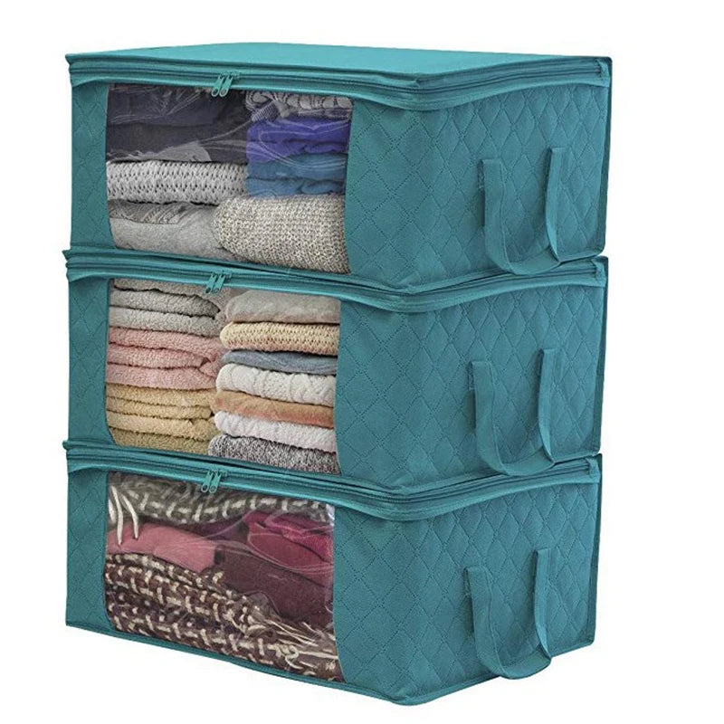 1/2/3PCS Household Storage Bag, Cotton Quilt Organizer, Portable Moving Bag, Thickened And Foldable Clothing Storage Bag
