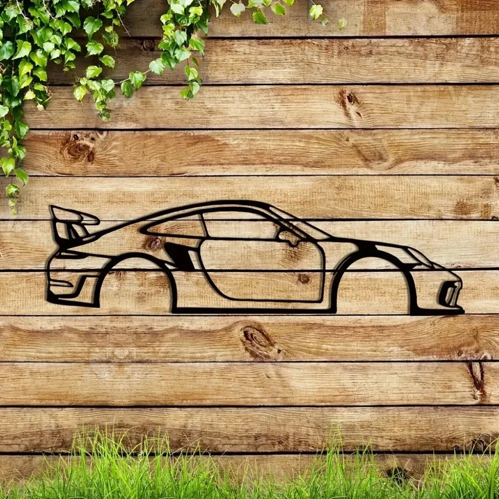 HelloYoung Metal Racing Car Wall Art Durable Sports Decor for Kids Room