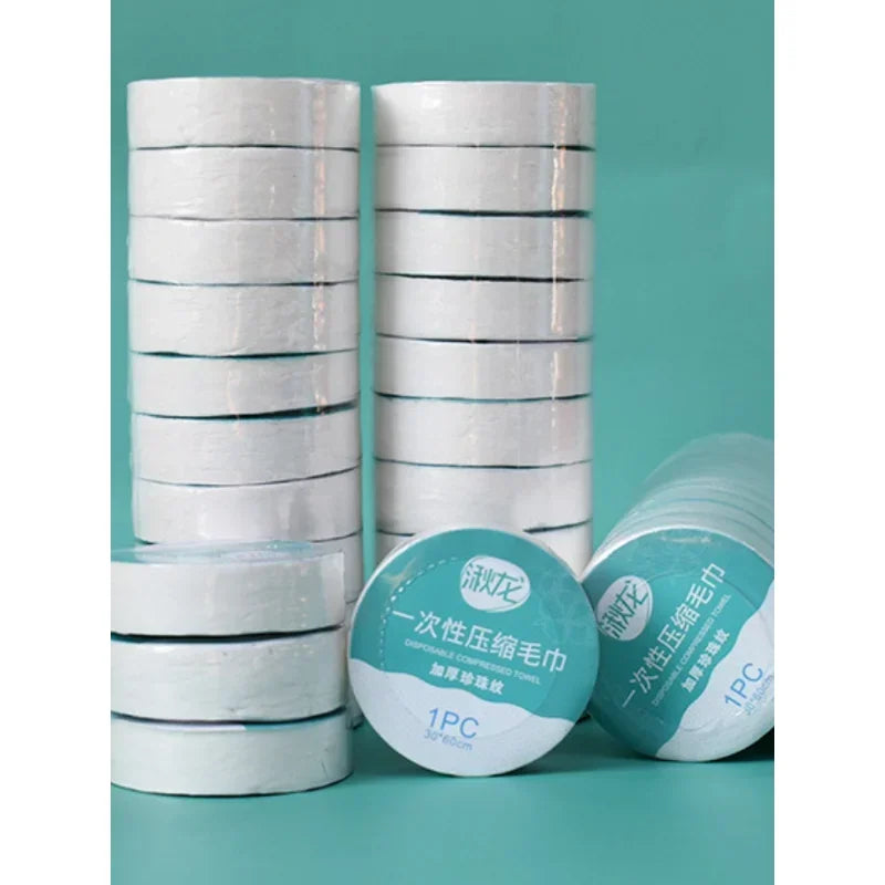 10PCS Set Compressed Towel Travel Quick-Drying Towel Trip Disposable Hotel Washable Cloth Towel Napkin Washcloth Outdoor Travel
