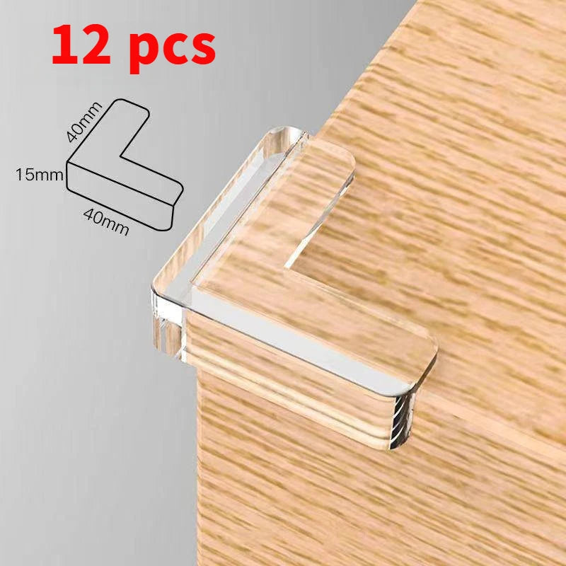 8/10/12pcs Transparent Anti-bump Corner PVC Padded Child Safety Corner Protector Baby Anti-bump Protector Table Corner