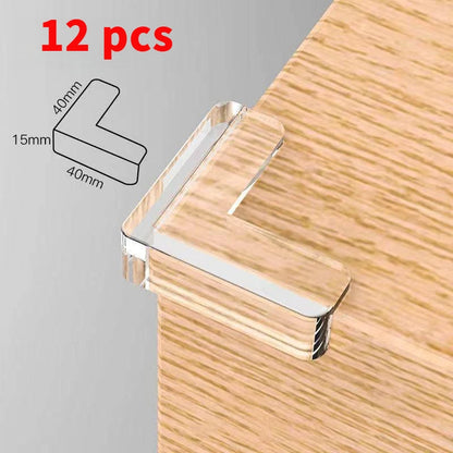 8/10/12pcs Transparent Anti-bump Corner PVC Padded Child Safety Corner Protector Baby Anti-bump Protector Table Corner
