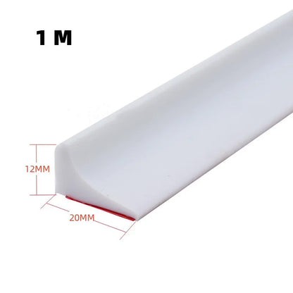 New Silicone Bathroom Water Stopper Dry Wet Separation Sealing Strips Self-adhesive Shower Drain Splash Prevention Water Dam