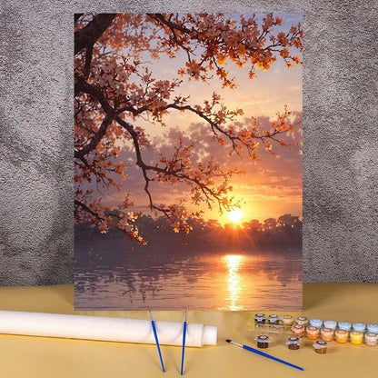 Diy Paint By Numbers Landscape Oil Painting Package For Adults Unique Gift Digital Picture Number Drawing On Canvas Home Decor