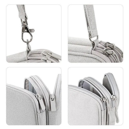 Portable Travel Digital Storage Bag - USB Cable Organizer Headset Charger Case in Grey/Black/Navy for Neatness And Convenience